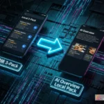 AI Overview Local Pack 與傳統 3-Pack 對比圖，展示本地搜尋排名版面從三間商家縮減為一到兩間的差異